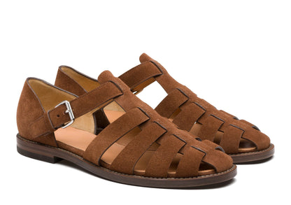 Sandals with Men's Summer Closed Toe and Adjustable Buckle