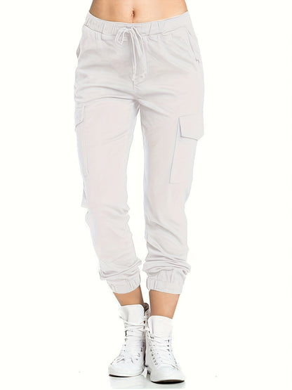 Ladies' Cargo Trousers with Pockets and a Comfortable Fit for Casual Everyday Wear