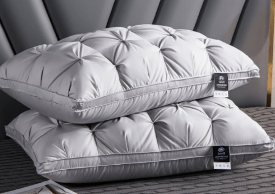 Pillow with Goose Down Design for Neck and Head for Soft, Breathable and Comfortable Sleep