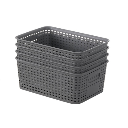 Storage Baskets with Plastic Woven Set for Practical, Lightweight and Versatile in Use