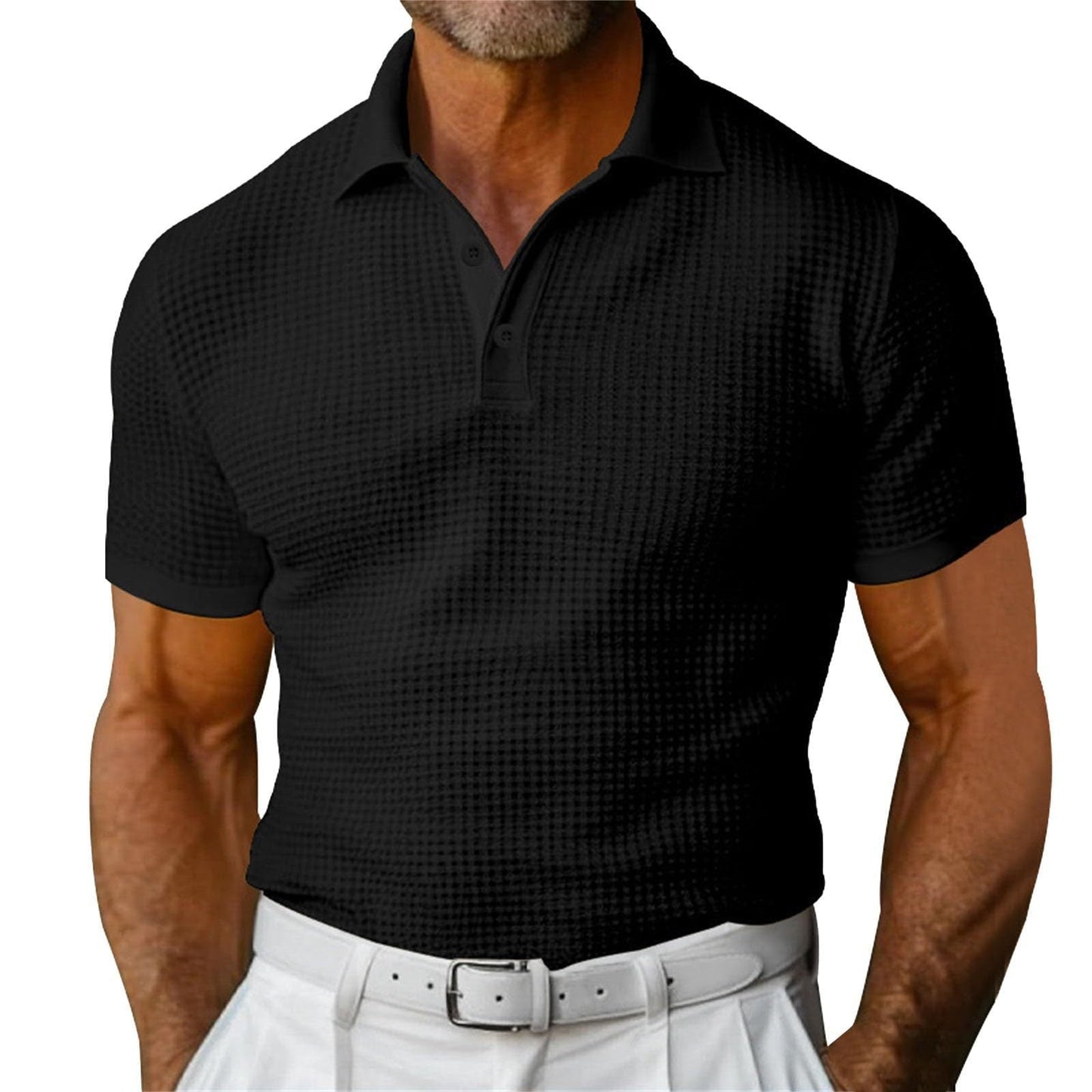 Slim Fit Men's Polo with Modern Fit and Breathable Structure