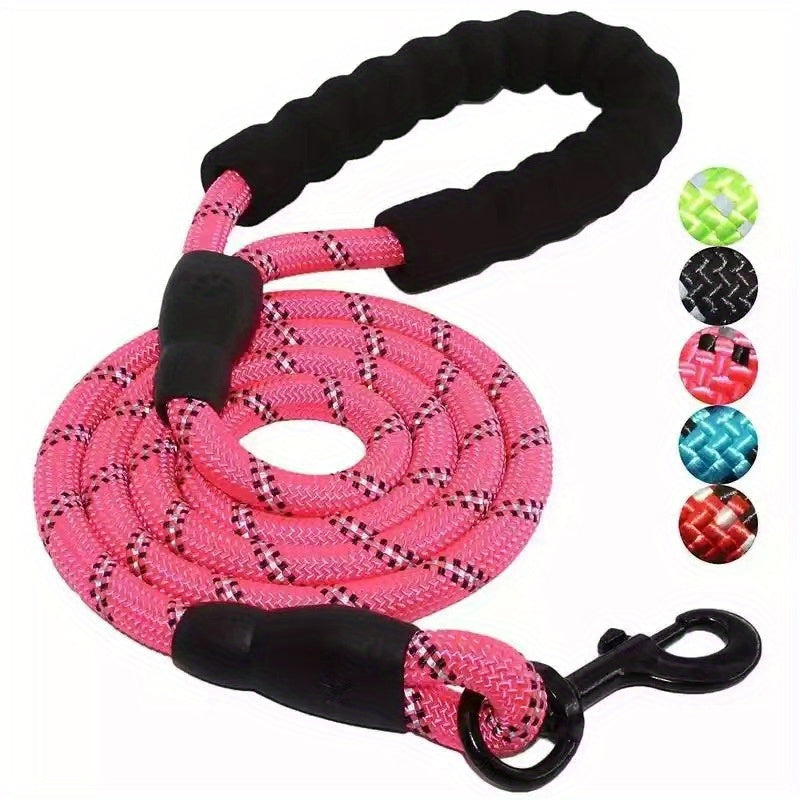 Dog with Reinforced Reflective Leash with Padded Handle for Durable and Safe for Strong Dogs
