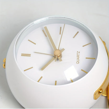 Clock Nordic Silent Desk for Luminous Hands & Metal Frame