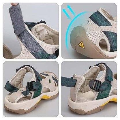 Sandals with Unisex Outdoor Cushioned Sole and Adjustable Straps