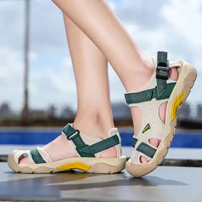 Sandals with Unisex Outdoor Cushioned Sole and Adjustable Straps