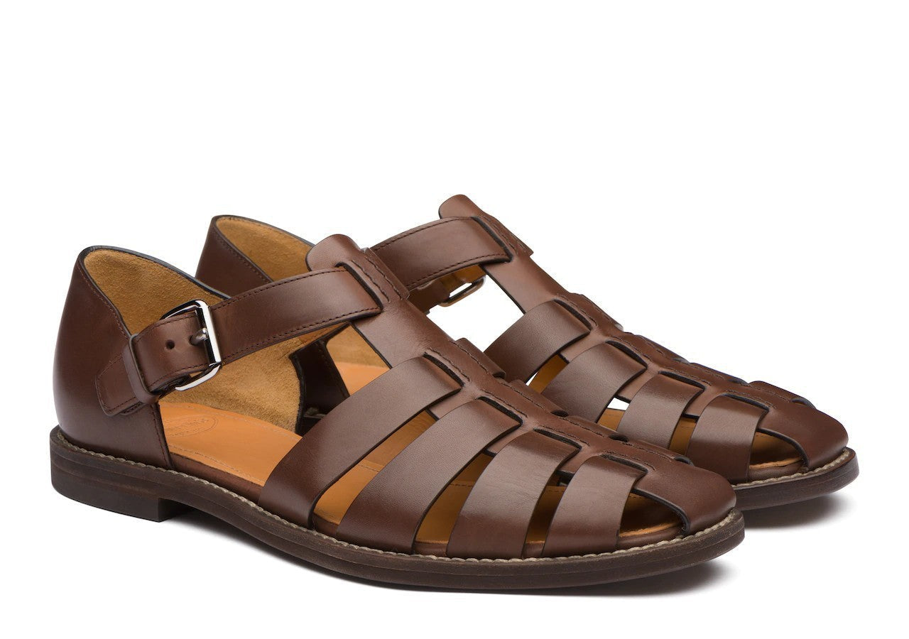 Sandals with Men's Summer Closed Toe and Adjustable Buckle