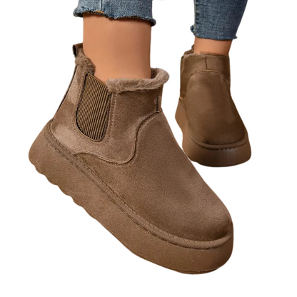 Boots with Ladies' Ankle Warm Lining for Comfortable Winter Boots with Non-Slip Sole
