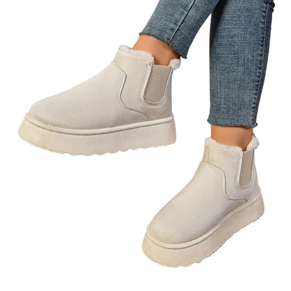 Boots with Ladies' Ankle Warm Lining for Comfortable Winter Boots with Non-Slip Sole