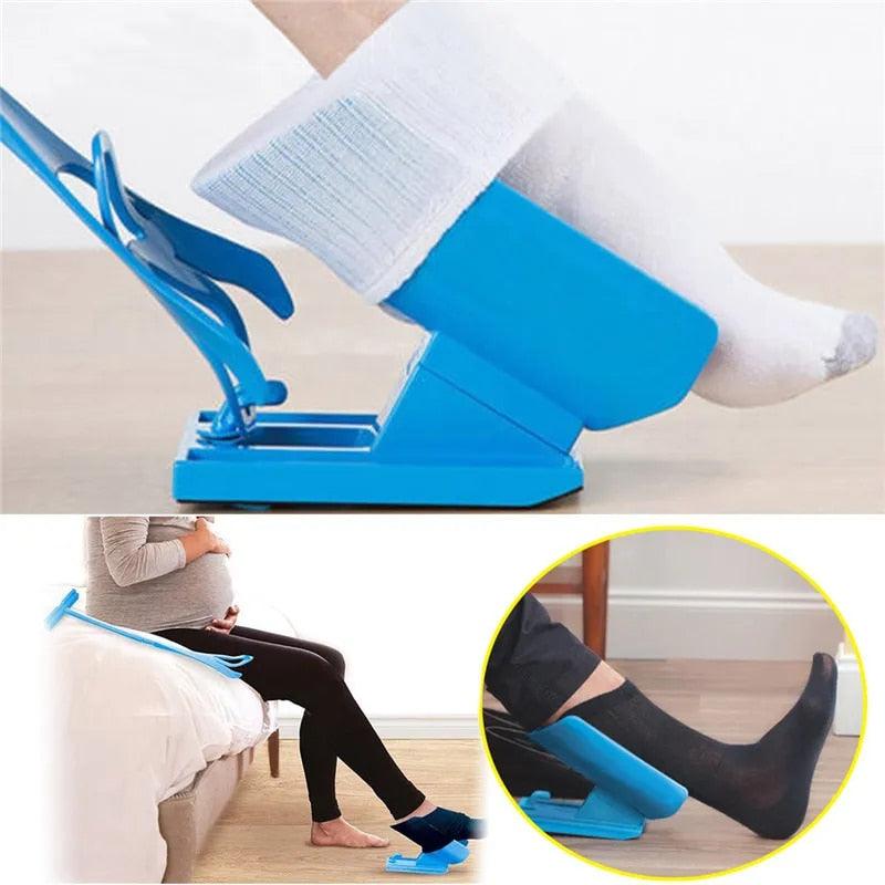 Sock Aid for Limited Mobility for Putting on Socks Without Bending
