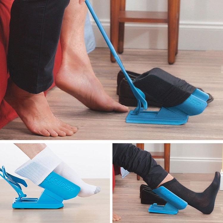 Sock Aid for Limited Mobility for Putting on Socks Without Bending