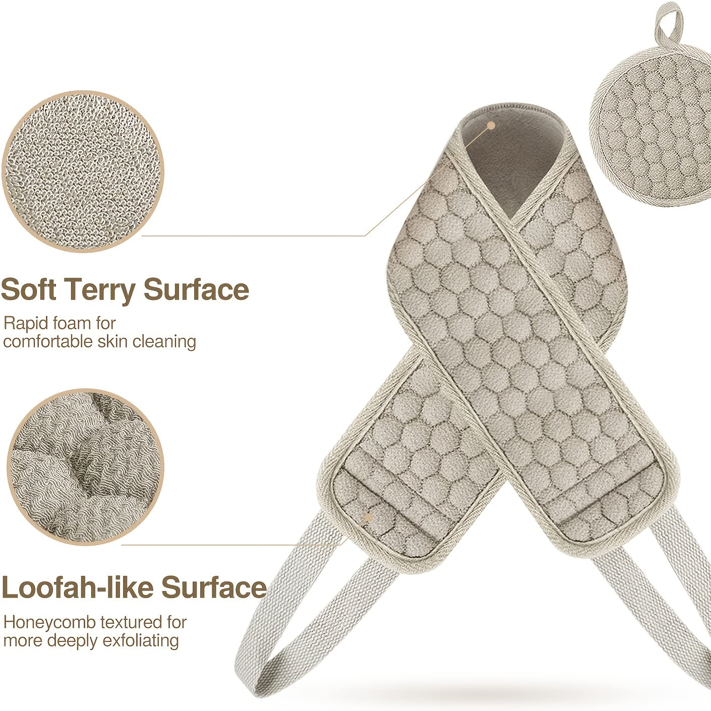 Comfortable Deep Cleansing Back Scrubber for Practical and Refreshing