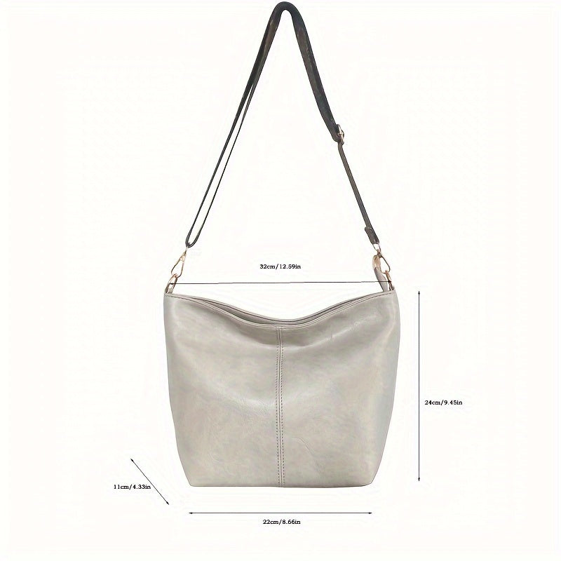 Bag Wide Geometric for Large Capacity Crossbody with Retro Vibe