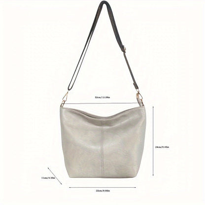 Bag Wide Geometric for Large Capacity Crossbody with Retro Vibe