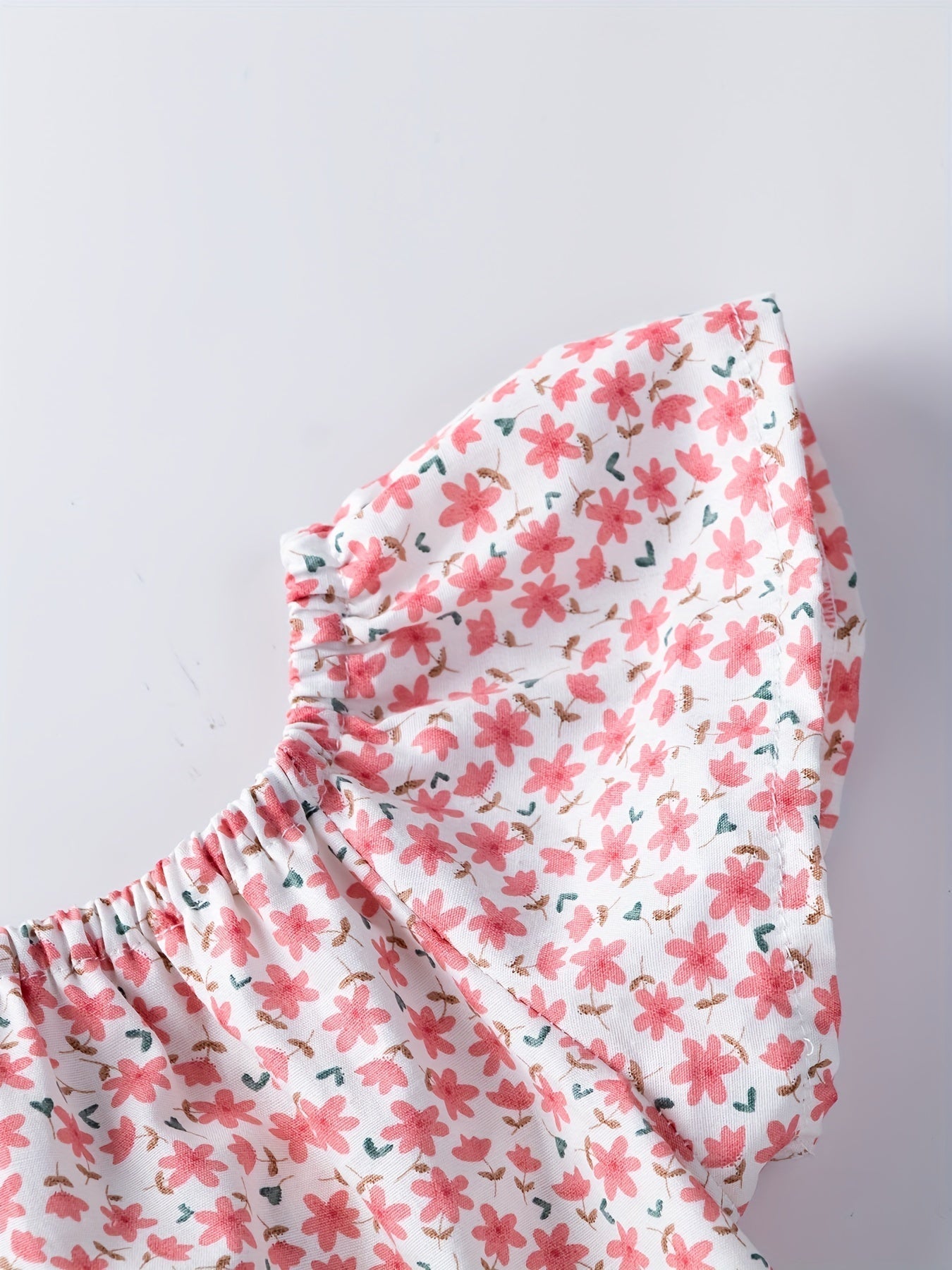 Baby Romper with Floral Pattern for Soft Cotton and Comfortable