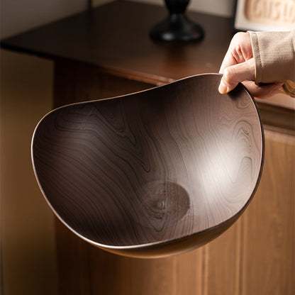 Bowl with Large Fruit Wood Look for Decorative and Practical for Table Use