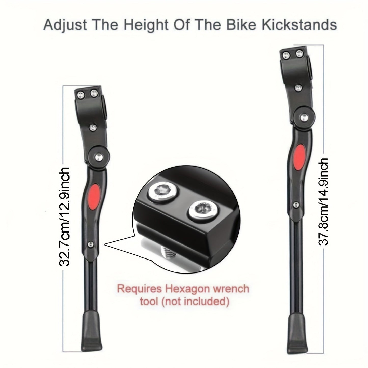 Stand Adjustable Bicycle for Sturdy Side Kickstand for Stable Parking