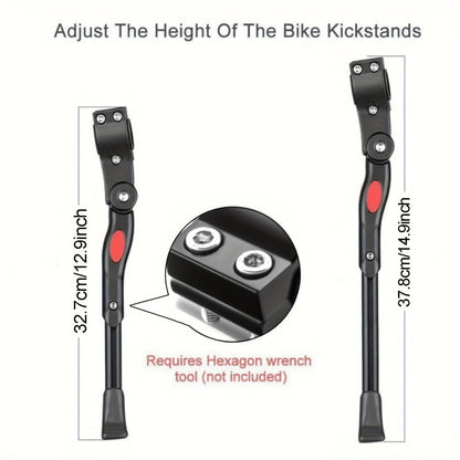 Stand Adjustable Bicycle for Sturdy Side Kickstand for Stable Parking