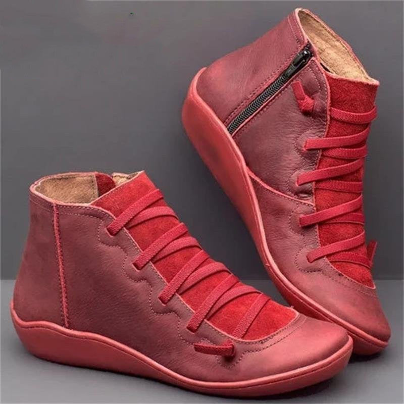 Comfortstep Luxe for Orthopaedic PU Leather Ankle Boots with Zip