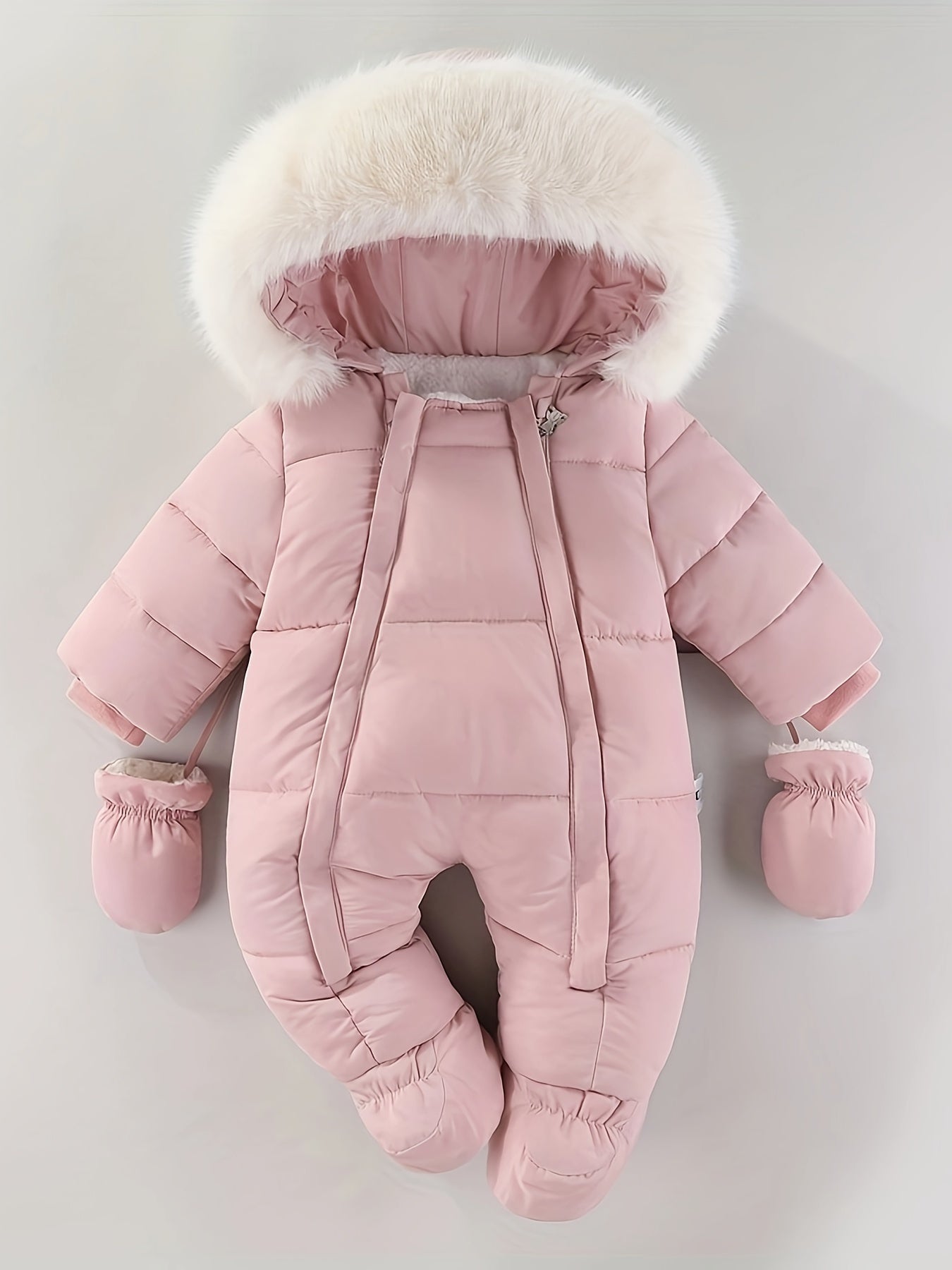 Frosty Baby Romper for Luxe Winter Jumpsuit with Hood for the Colder Months
