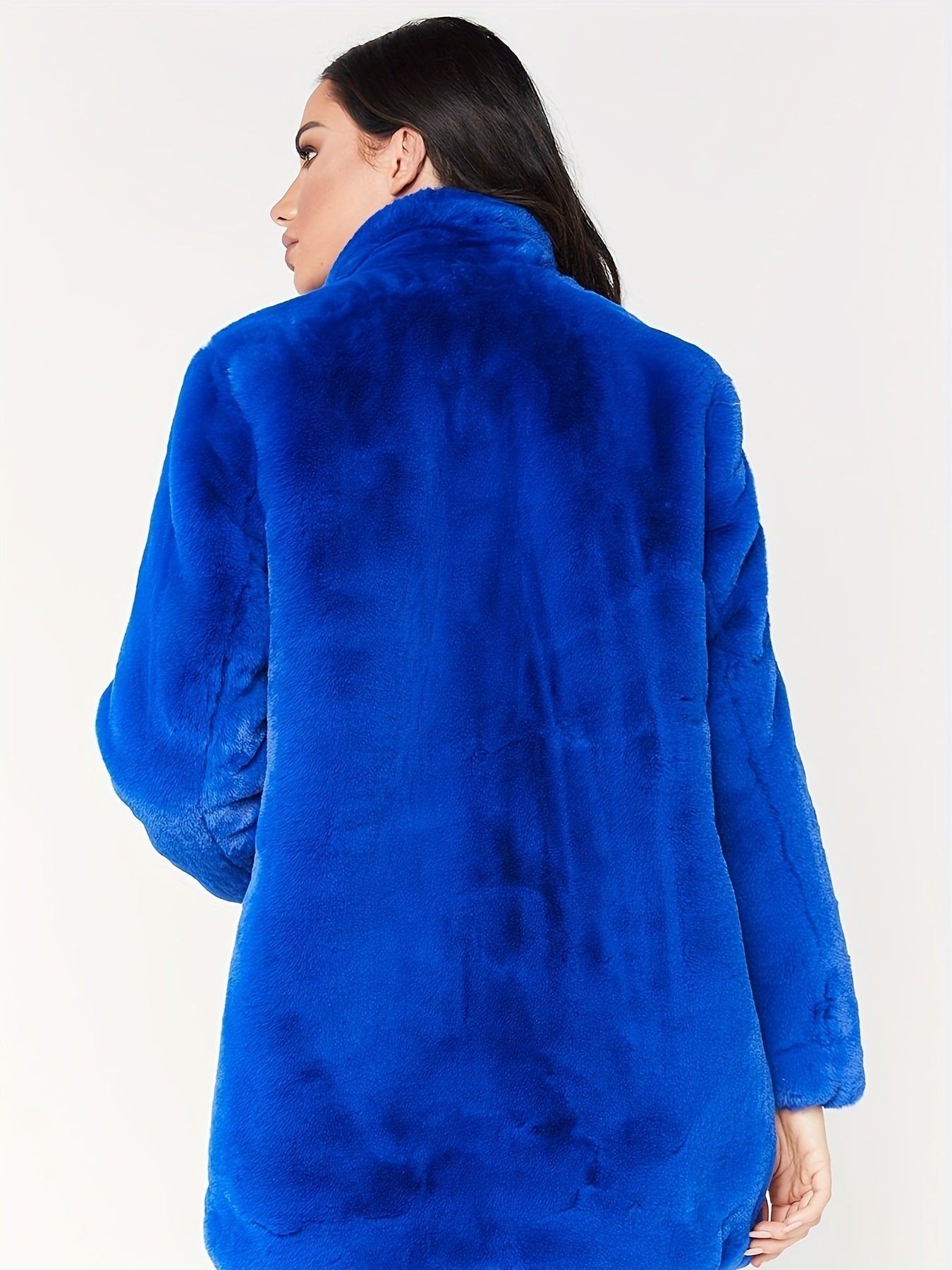 Elegant Women's Mid-Length Winter Faux Fur Coat for Stylish and Warm for Cold Months