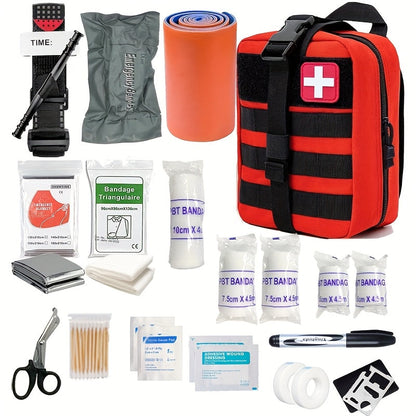 Complete First Aid Kit with Tourniquet for Essential Survival Kit for Adventures