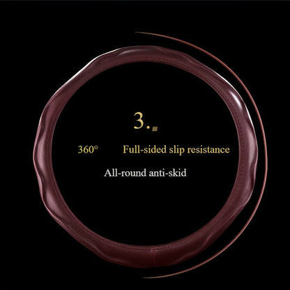 Cover with PU Leather Steering Wheel Non-Slip Grip for Comfort and Protection
