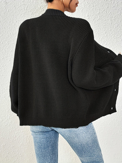 Autonomous Solid Knit Cardigan for Stylish and Warm for Spring and Autumn