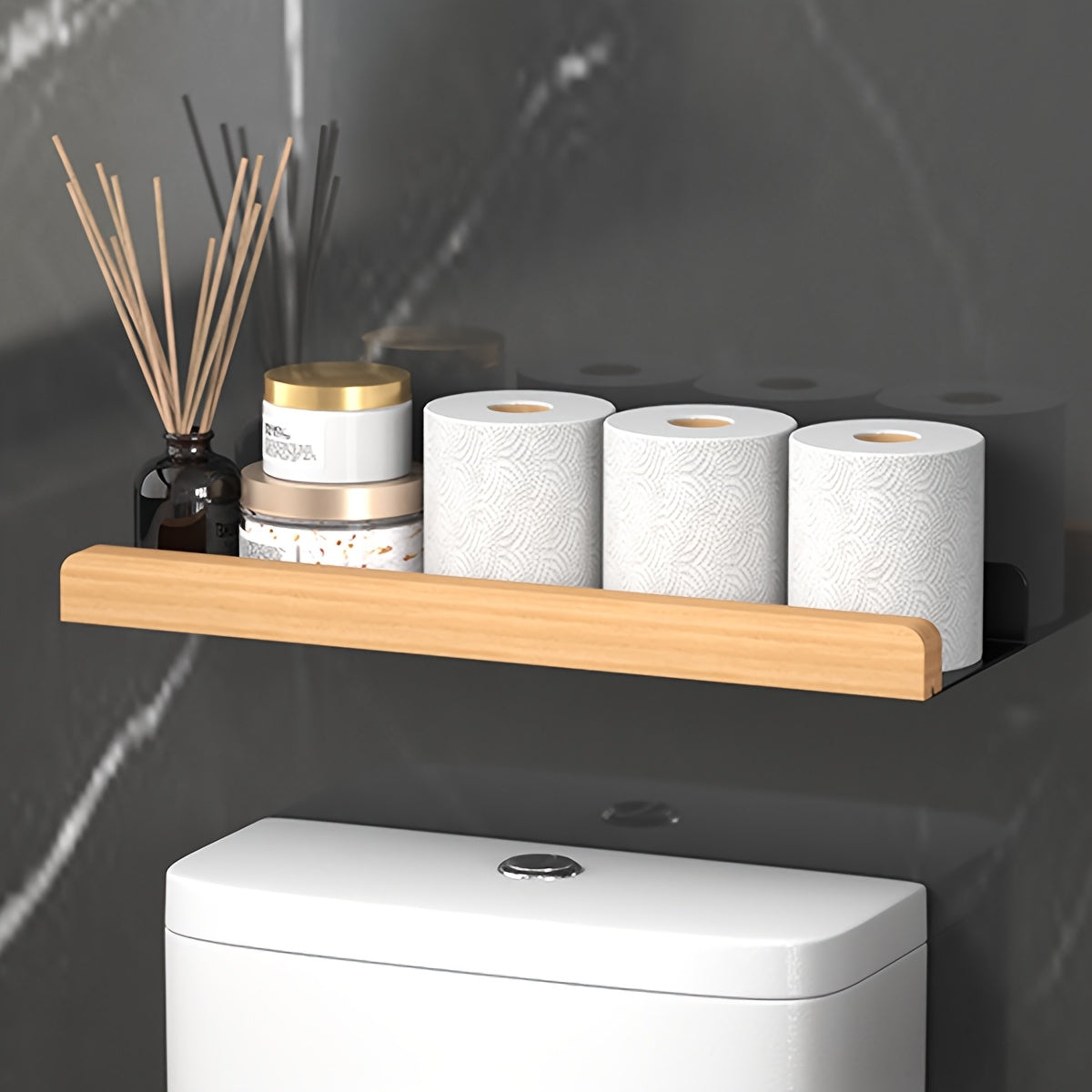 Holder with Stylish Wall Shelf Toilet Paper Design for Perfect for Bathroom Organization
