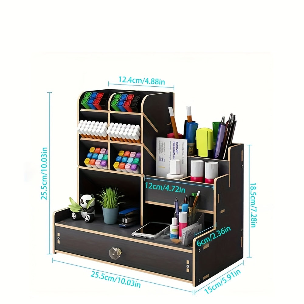 Organizer with Spatial Bamboo Desk Drawer for Organize Your Workspace Efficiently and Stylishly