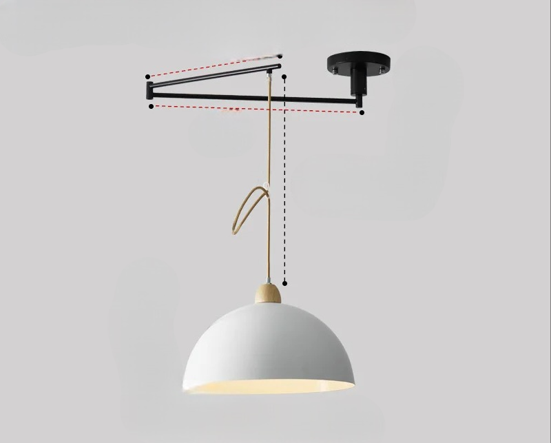 Light with Modern Ceiling Adjustable Light Arms for Flexible Illumination