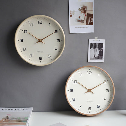 Clock with Minimalist Wall Wooden Frame for Stylish, Timeless and Clear