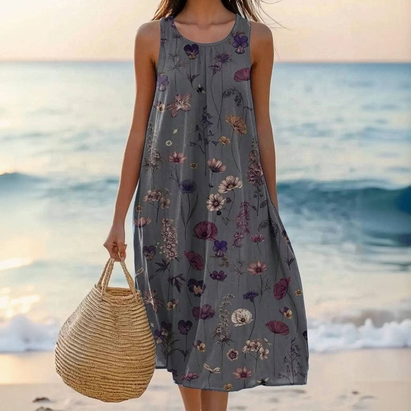 Ladies' Summer Dress with Floral Pattern and Airy Fit for Summer Days