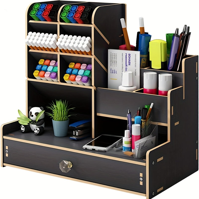 Organizer with Spatial Bamboo Desk Drawer for Organize Your Workspace Efficiently and Stylishly