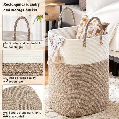 Basket Extra Large Woven Laundry for Space for All Your Things, Durable and Practical