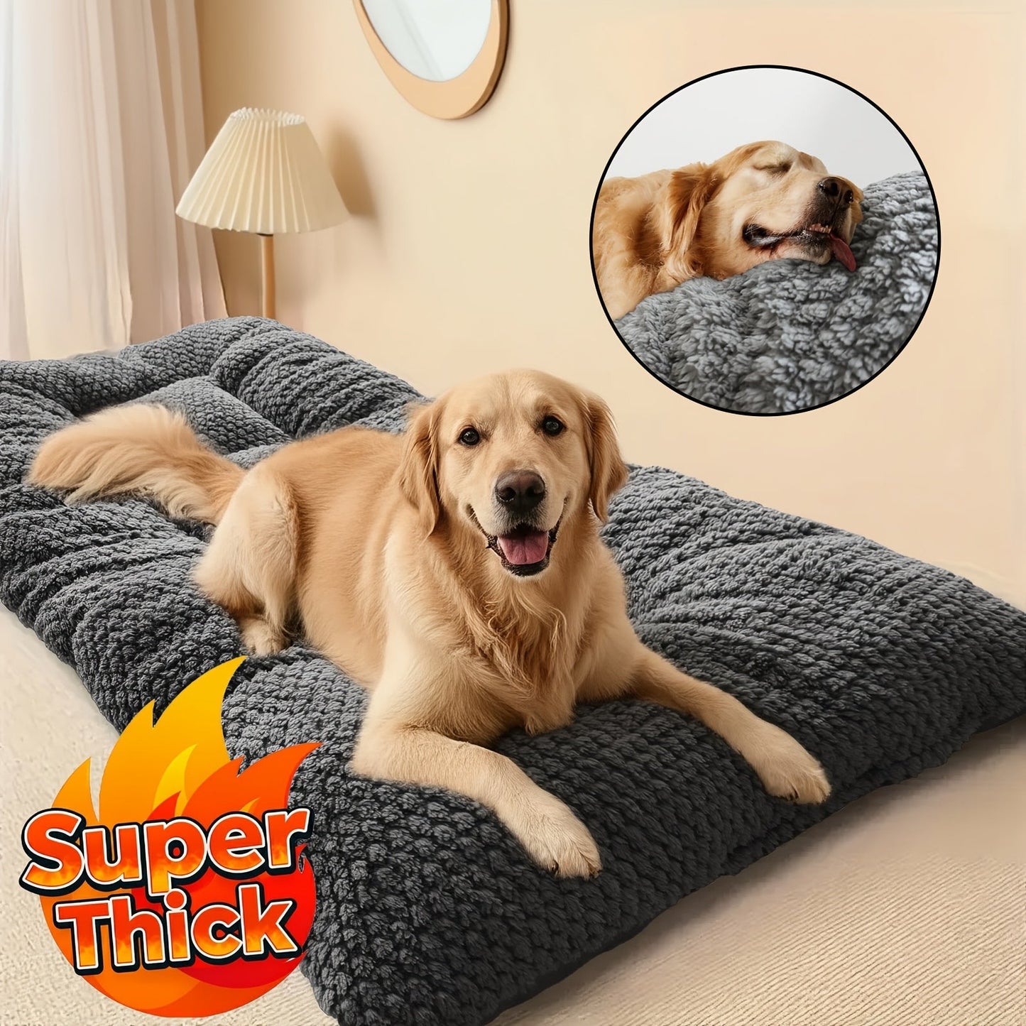 Cushion with Comfortable Dog Design for Dogs with Soft Filling and Padded Sleeping Surface