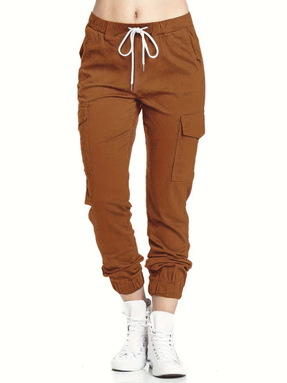 Ladies' Cargo Trousers with Pockets and a Comfortable Fit for Casual Everyday Wear