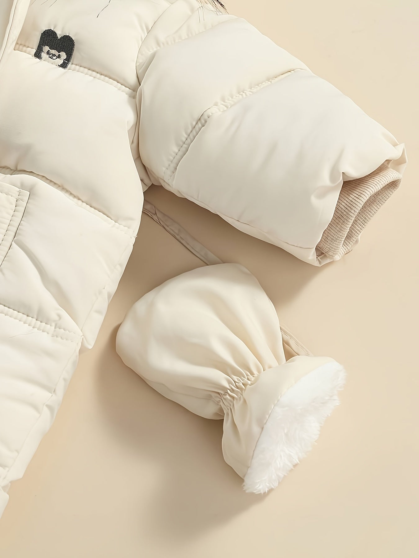 Snowy Baby Romper for Warm Winter Onesie with Hood for Outdoors