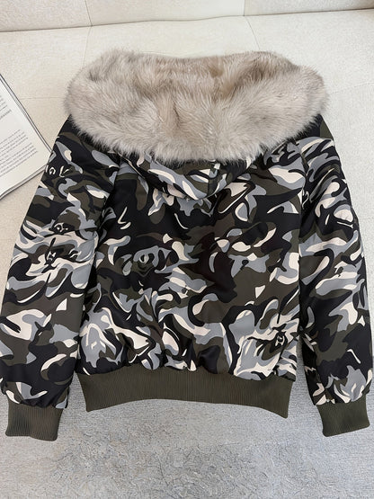 Ladies' Bomber Jacket with Faux Fur for Chic and Warm for Every Season