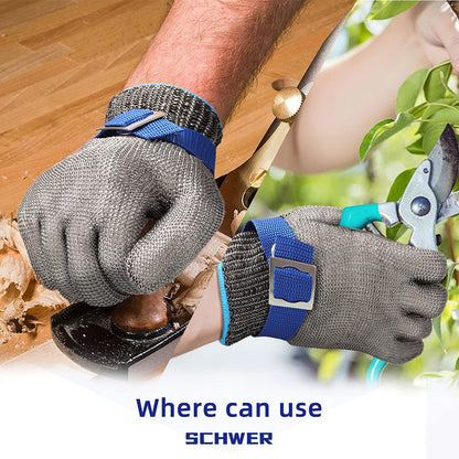 Glove with Cut-Resistant Stainless Steel Design for Kitchen Meat Processing and Oysters