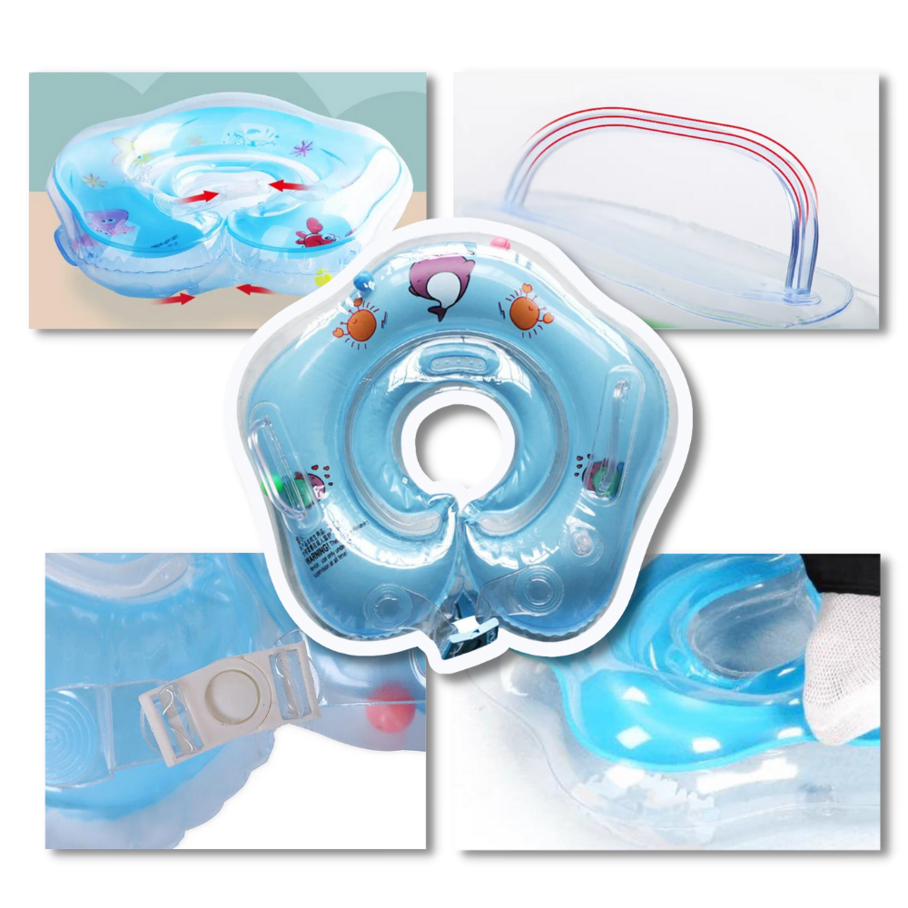 Baby Neck Float with Double Air Chambers and Safe Handle Design