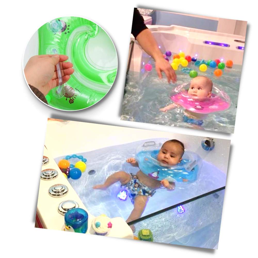 Baby Neck Float with Double Air Chambers and Safe Handle Design
