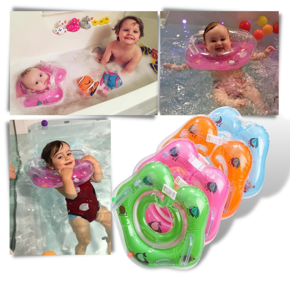 Baby Neck Float with Double Air Chambers and Safe Handle Design