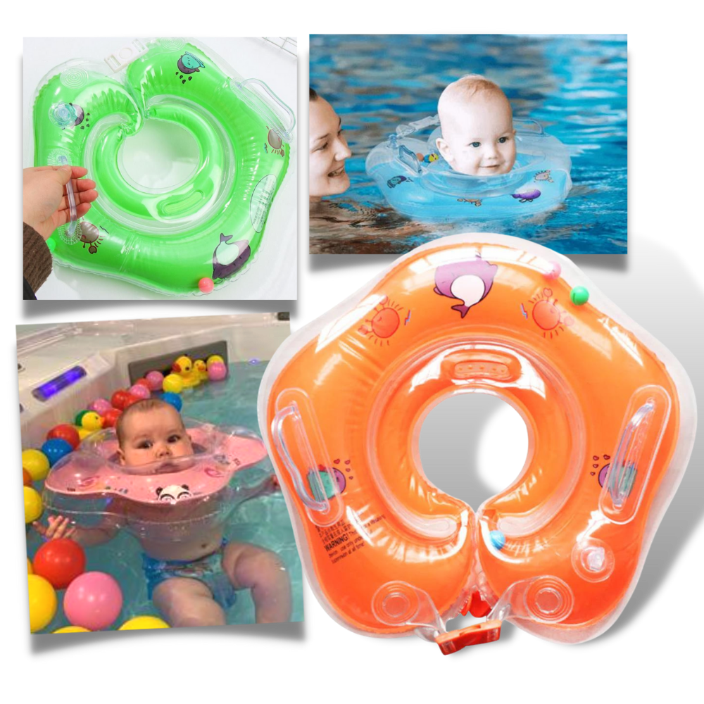 Baby Neck Float with Double Air Chambers and Safe Handle Design