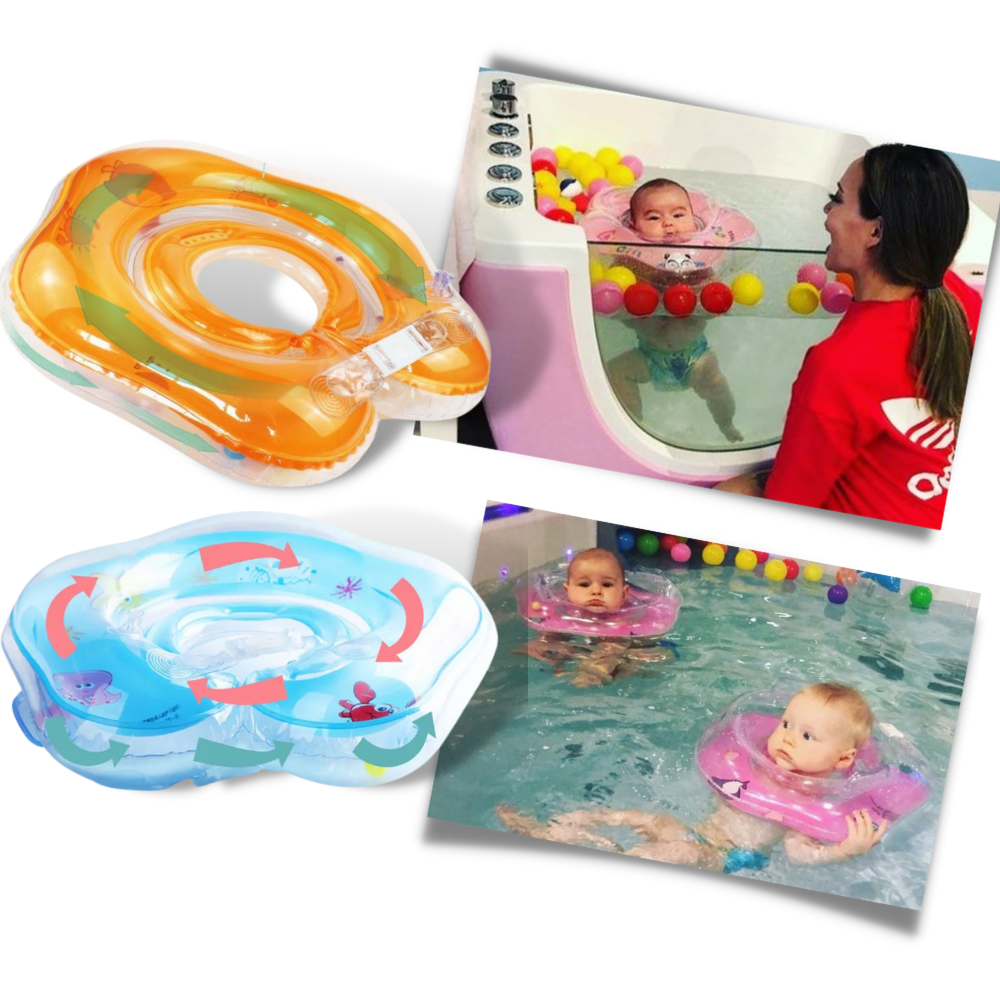 Baby Neck Float with Double Air Chambers and Safe Handle Design