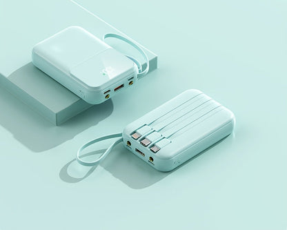 Ultimate Portable Power Bank 10000mah for Fast Charging with Built-in Cables