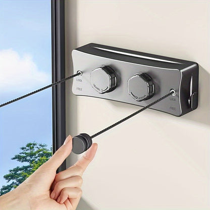 Foldable Double Clothesline for Compact and Strong