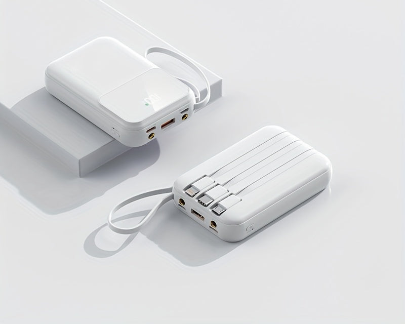 Ultimate Portable Power Bank 10000mah for Fast Charging with Built-in Cables