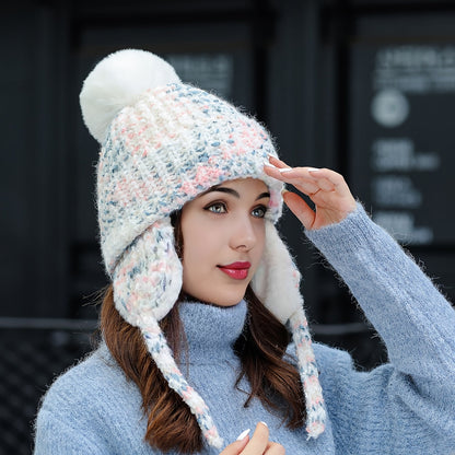 Olivia Warm Winter Hat for Knitted Hat with Fleece and Ear Flaps