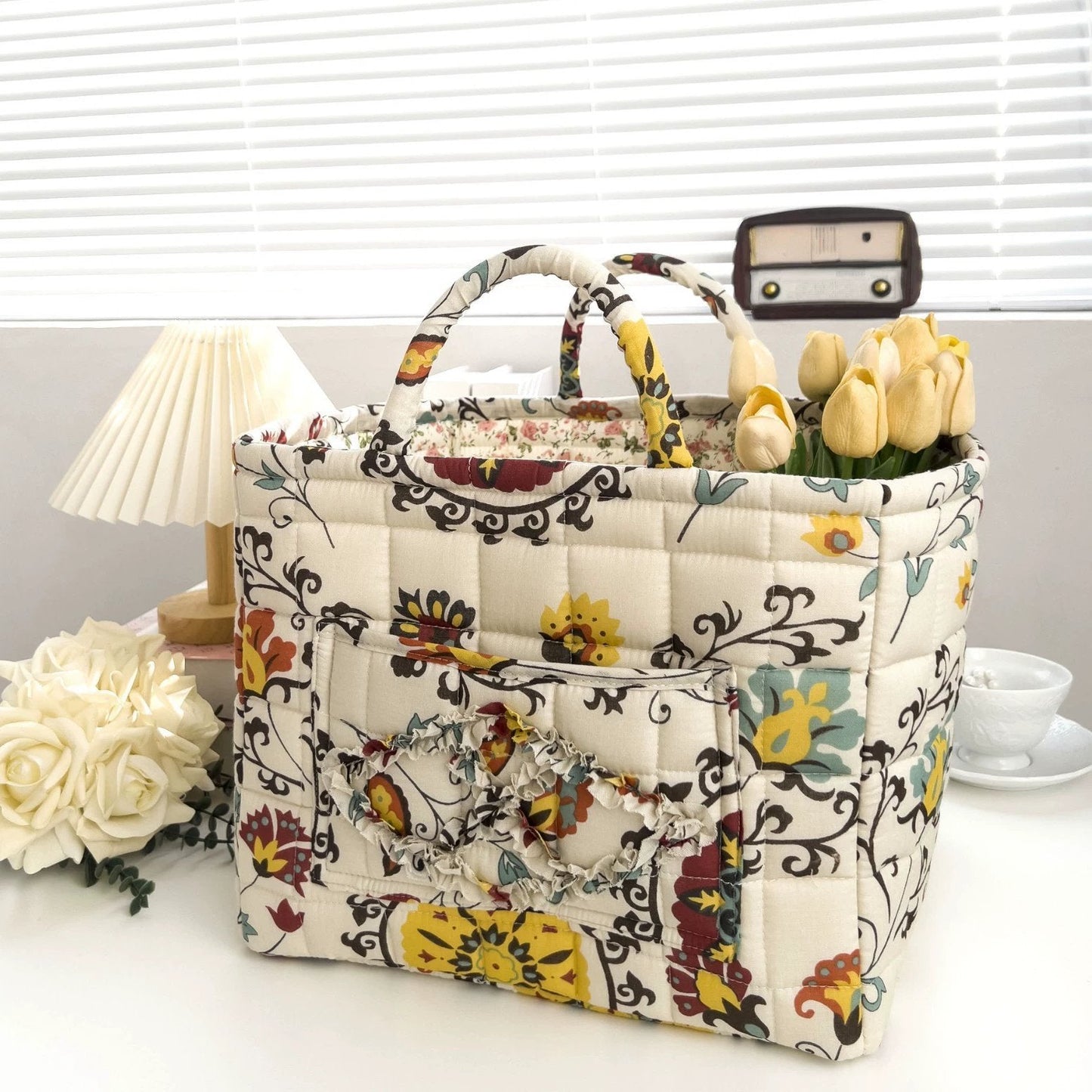 boho fabric storage