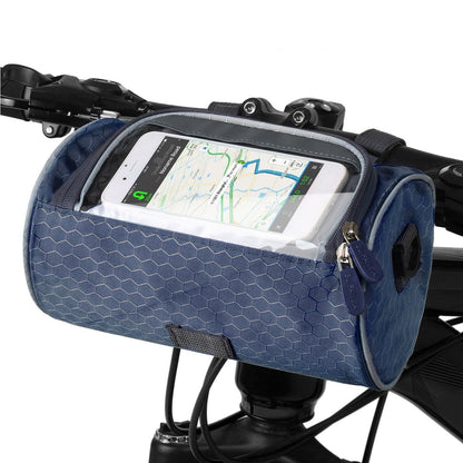 Holder with Practical Bicycle Handlebar Bag with Smartphone and Water-Resistant Material